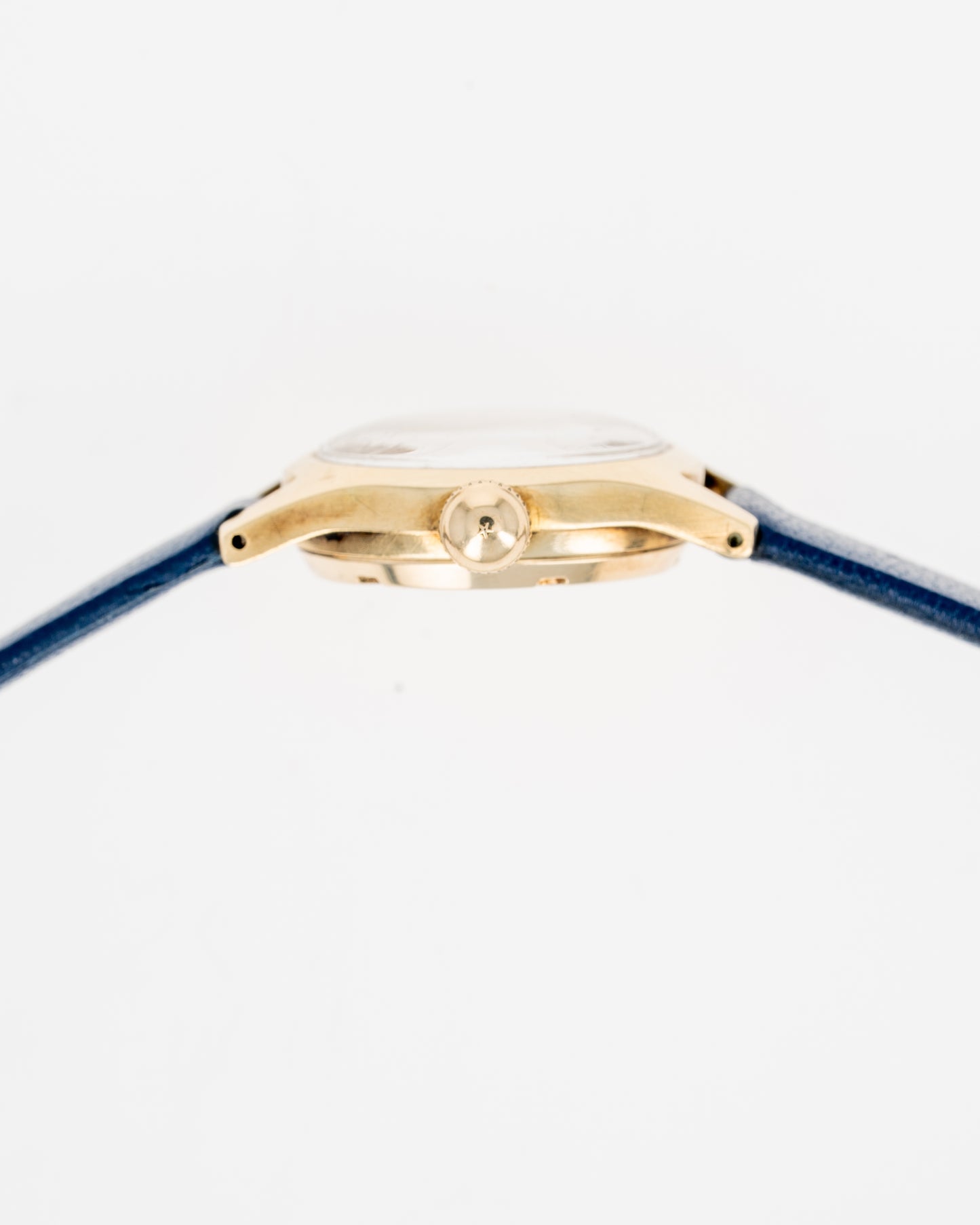 1960's Vintage Turtle by Doxa 14k Yellow Gold Watch - Patinated Silver Dial with Original Lume