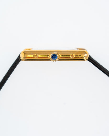 1980's Vintage Cartier Must de Tank Quartz Vermeil Large Model  Ref. 881008 - Yellow 'Lemon' Dial