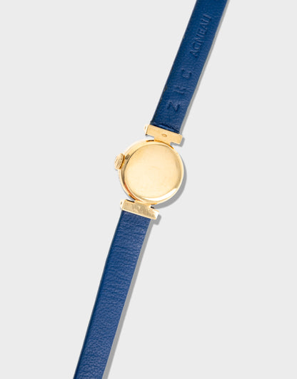 1962 Omega 18K Yellow Gold Textured Hooded Bar-lug Watch - Silver Dial