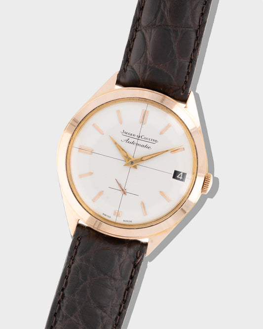 1960's Vintage Jaeger-LeCoultre 18K Rose Gold Automatic Date - Silver Dial