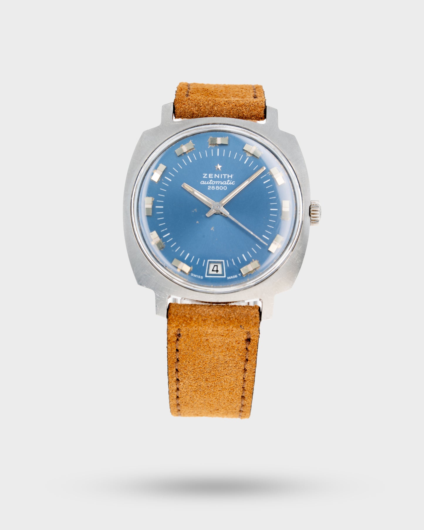 1970's Zenith	Automatic Cushion Ref. 28800 - Blue Tritium Burned Dial
