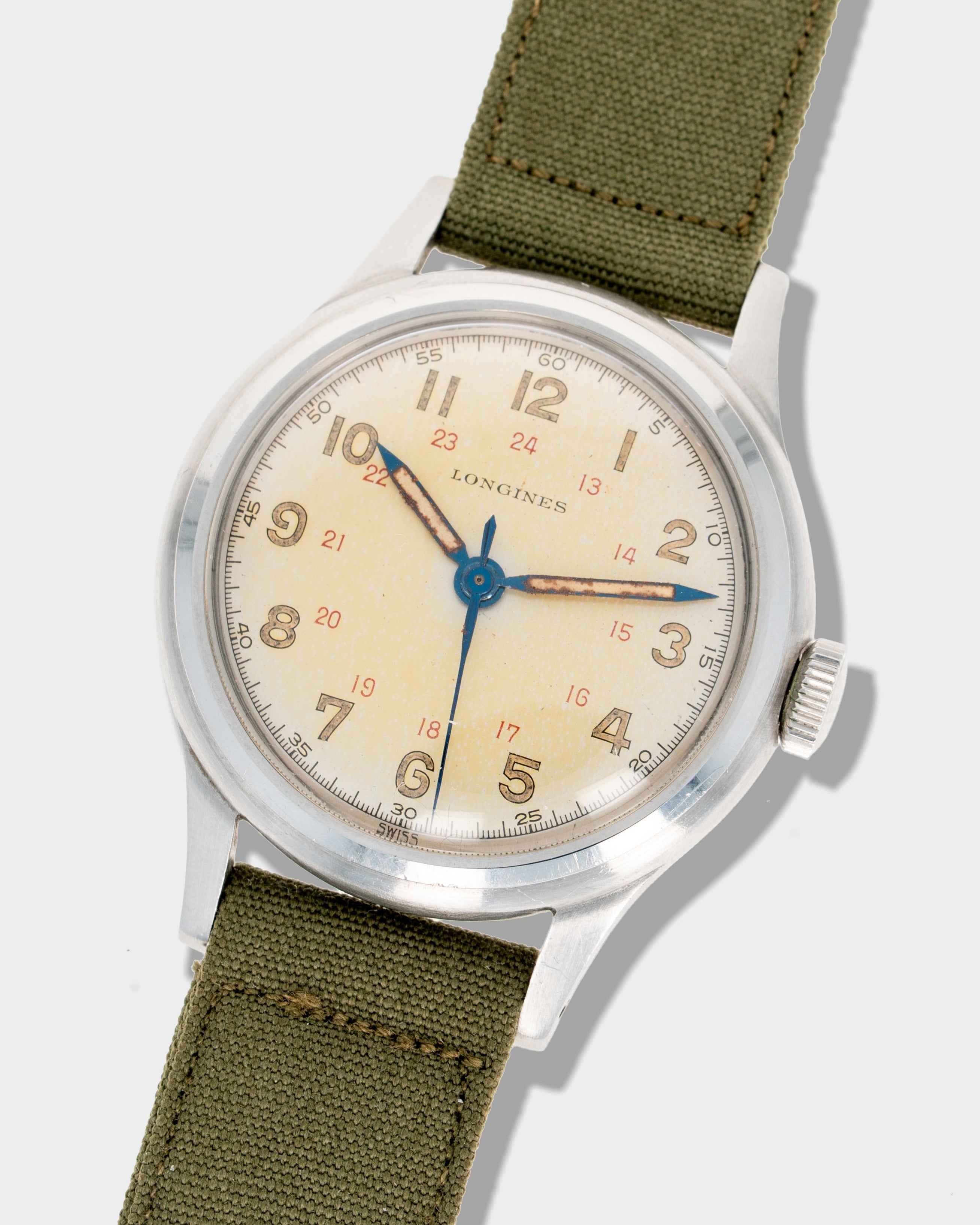 1944 Longines Military 'Sei Tacche' - Silver 24-Hour Dial