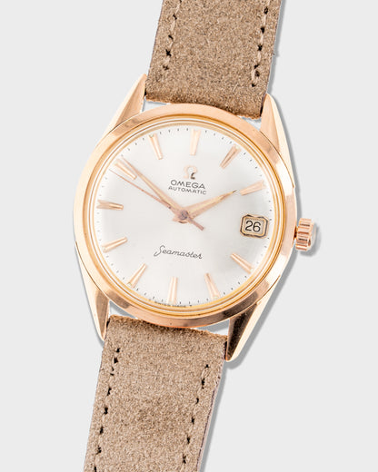 1962 Vintage Omega 18K Rose Gold Seamaster Automatic Ref. 579014 - Silver Dial and French-Made Case
