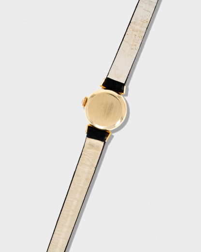 1961 Vintage Omega 18K Yellow Gold Textured Asymmetric Hooded-lug Watch - Silver Dial