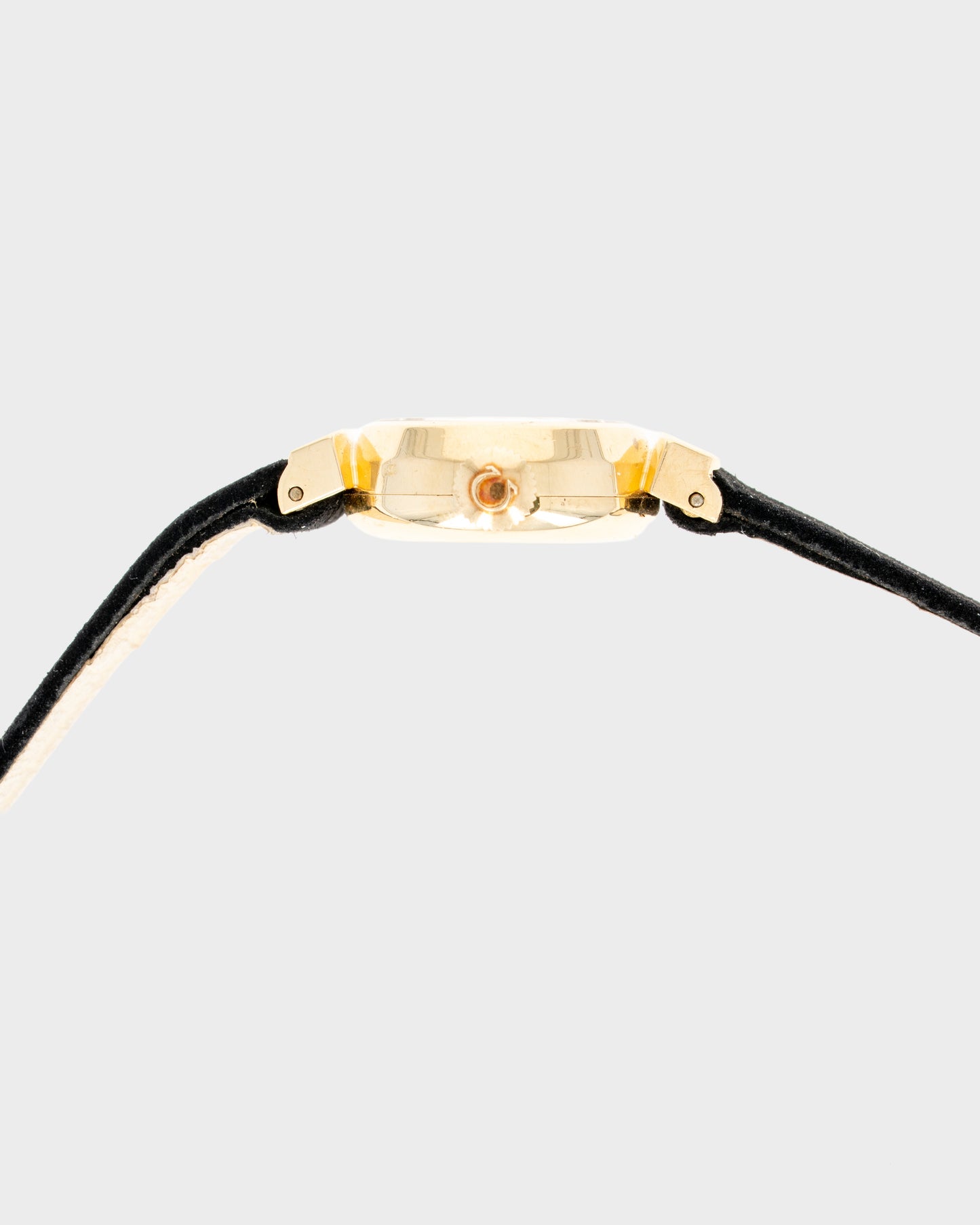 1961 Vintage Omega 18K Yellow Gold Textured Asymmetric Hooded-lug Watch - Silver Dial