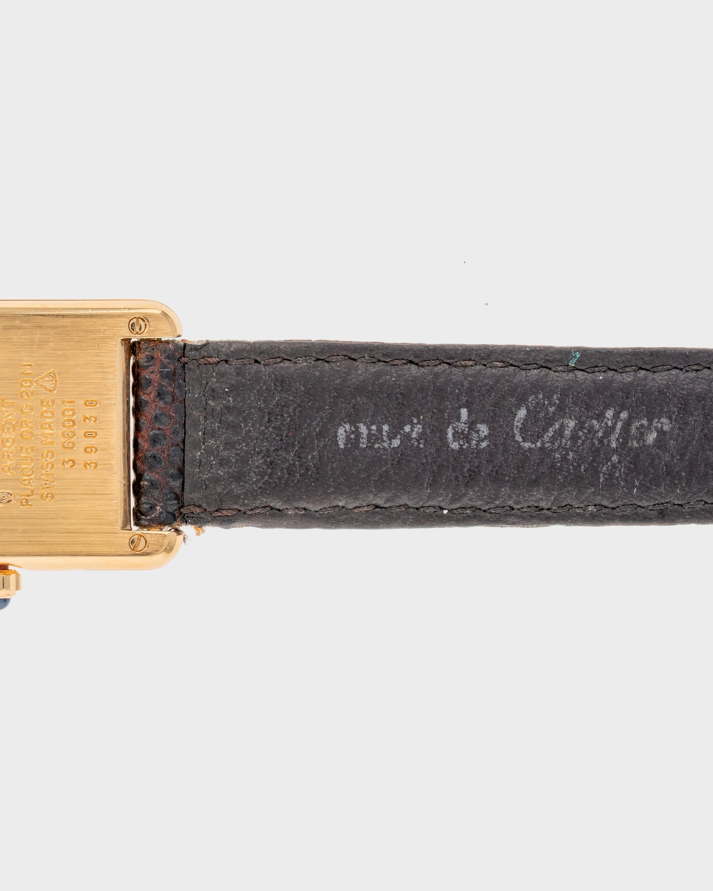 1980's Vintage Cartier Tank Must de Vermeil Quartz Small Model Ref. 3 6600 - Roman Numeral 'Lemon Dial'