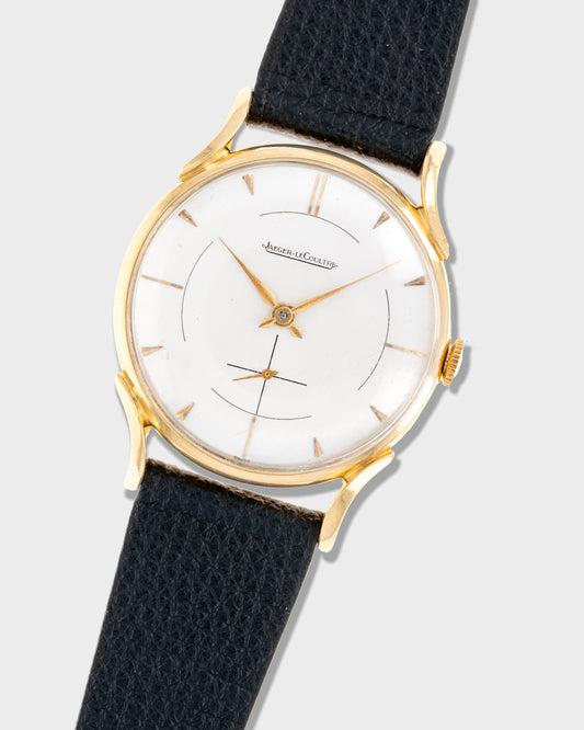 1950's Vintage Jaeger-LeCoultre 18K Yellow Gold 'Twisted' Lugs - Silver Dial